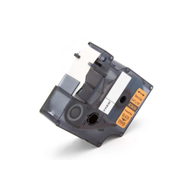 Vhbw - vhbw cassette à bande cartouche 19mm noir sur orange pour imprimante d´étiquette Dymo Rhino 1000, 3000, 4200, 5000, 5200, 6000 remplace 18436 Vhbw  - Cartouche, Toner et Papier