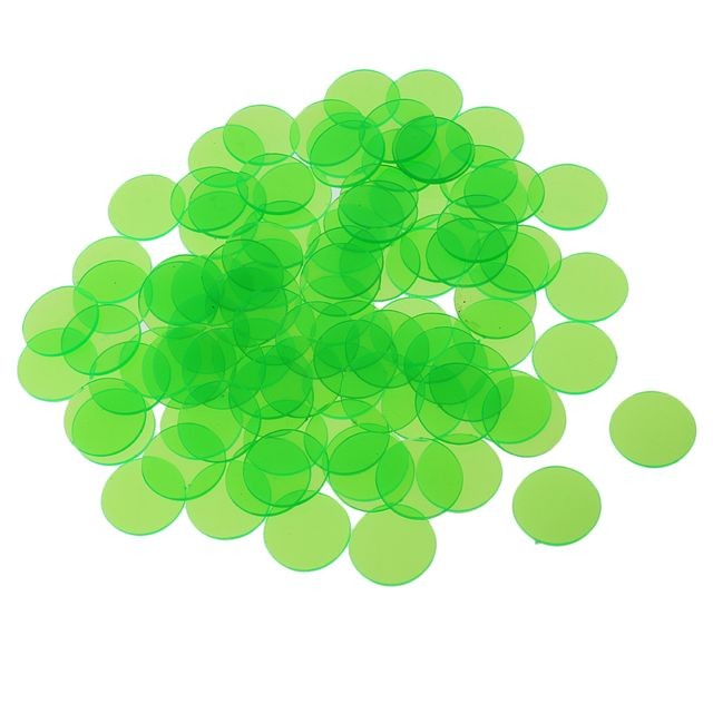 marque generique - 500pcs jetons de jeu de bingo professionnels comptant le nombre de jetons de bingo en plastique vert marque generique  - Jetons plastique