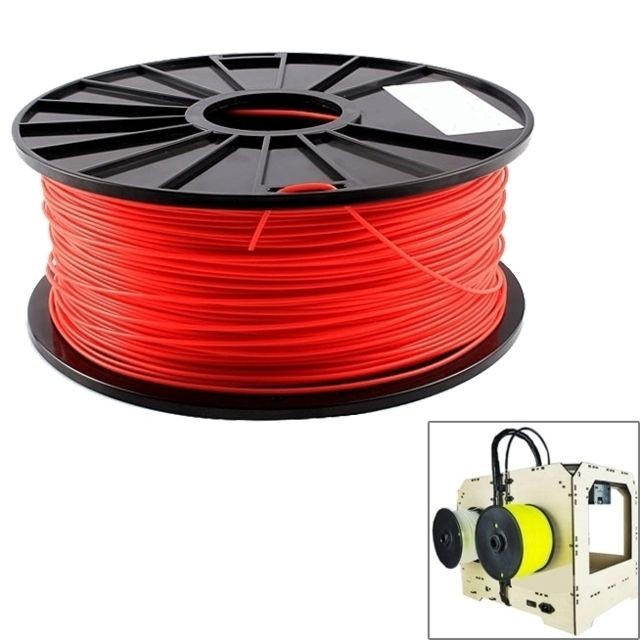 Wewoo - Filaments d'imprimante 3D fluorescents d'ABS rouge de 1.75 millimètres, environ 395m - Imprimante 3D