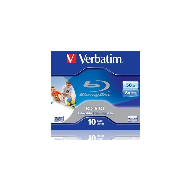 Verbatim - VERBATIM BD-R DL 50 GO 6X IMPRIMABLE (PAR 10, BOÎTE) - Verbatim
