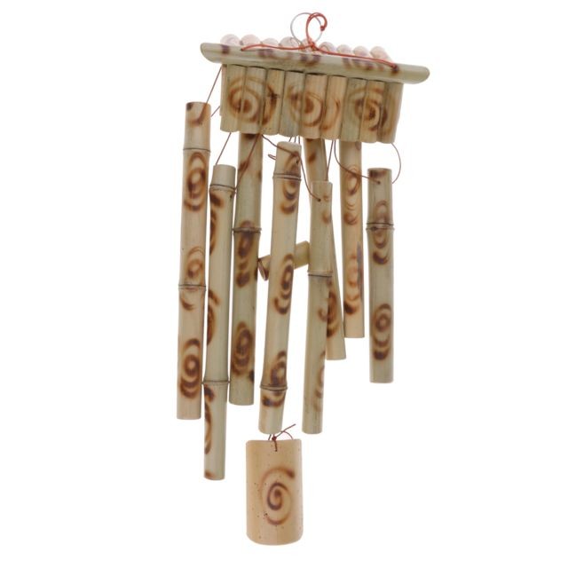marque generique Carillon de jardin en bambou naturel suspendus jardin tubes de décoration mobiles # 1