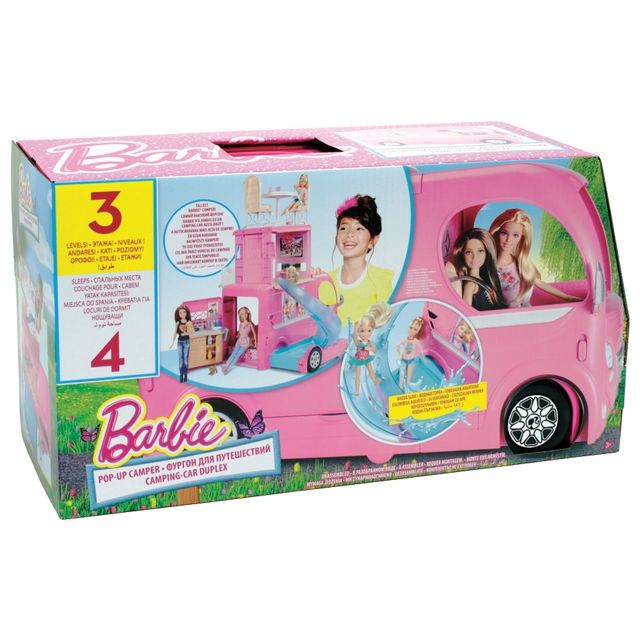 Poupées Barbie Camping-car duplex - CJT42