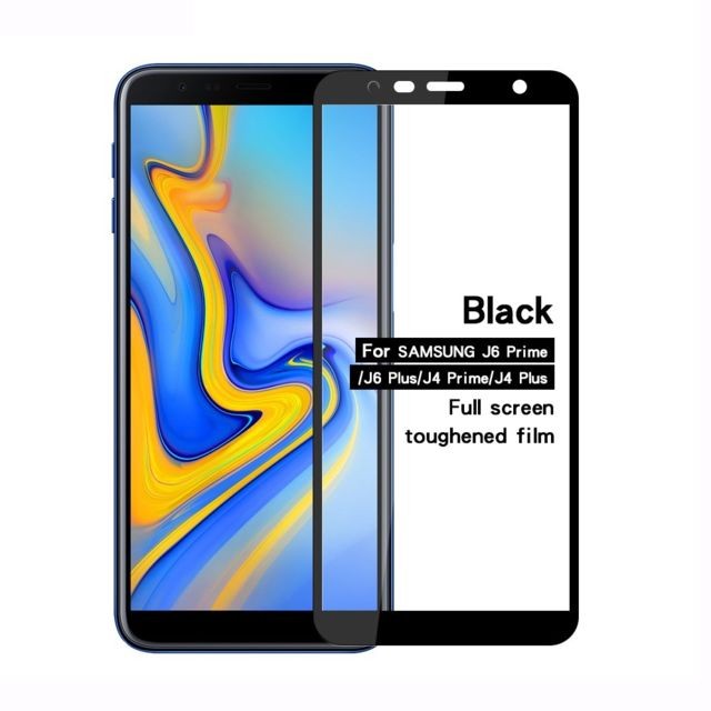 marque generique - Protecteur écran en verre trempé 2.5D 9H pleine grandeur noir pour votre Samsung Galaxy J6 Plus/J4 Plus marque generique  - Autres accessoires smartphone