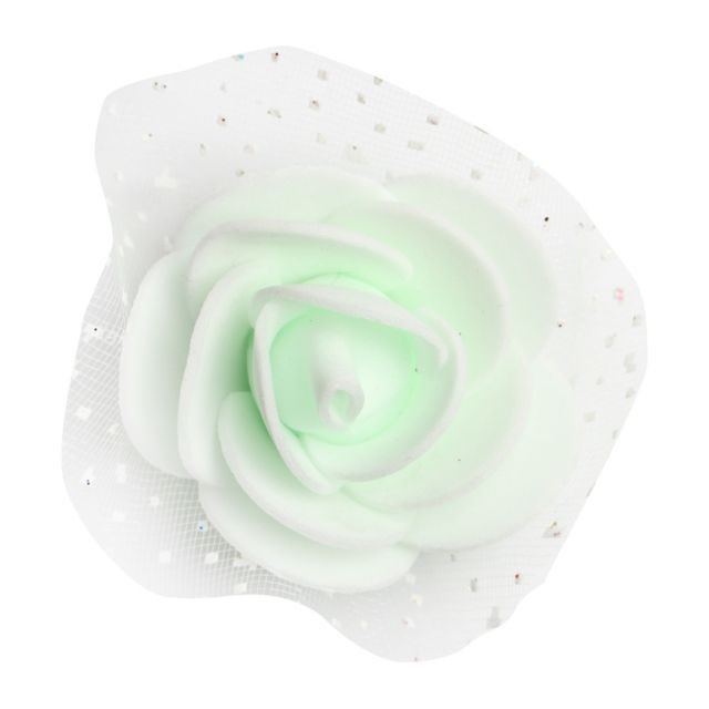 marque generique - 100 pcs mousse artificielle tête rose fleurs mariage bricolage artisanat décor vert clair marque generique  - marque generique