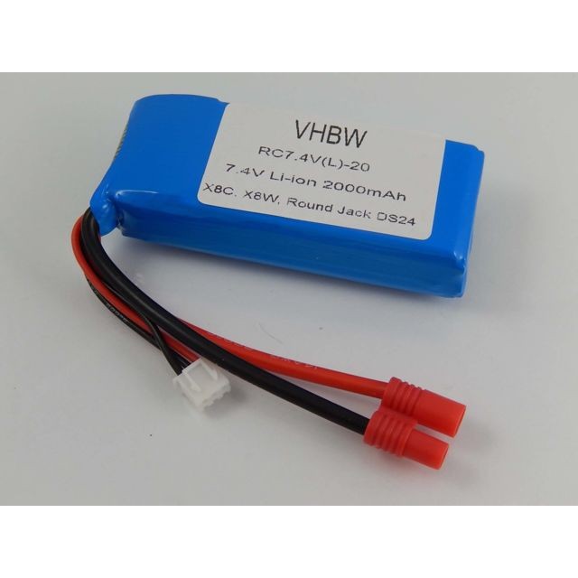 Vhbw - vhbw Li-Polymer  Batterie 2000mAh (7.4V) pour drone, quadrirotor Syma Round Jack DS24, X8C, X8W Vhbw  - Accessoires et pièces