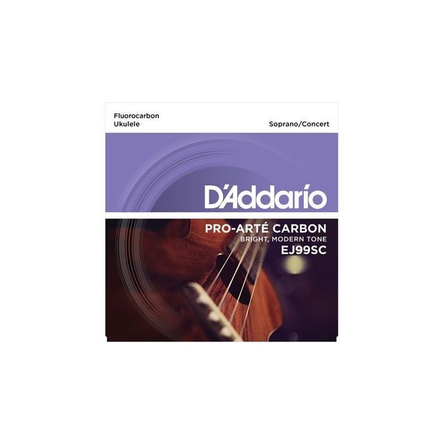 Accessoires instruments à cordes D'Addario D'addario Pro Arté Carbon EJ99SC - Jeu de cordes ukulélé Soprano/Concert