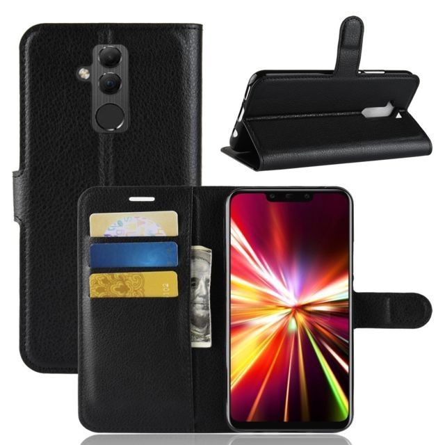 marque generique - Etui en PU en couleur noir pour votre Huawei Mate 20 Lite marque generique  - Autres accessoires smartphone
