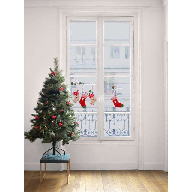 Draeger - Sticker fenêtre "Chaussettes de Noël" - Draeger
