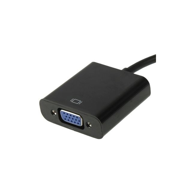 Wewoo Câble noir HDMI 19 broches mâle à VGA adaptateur de femelle, longueur: 20cm