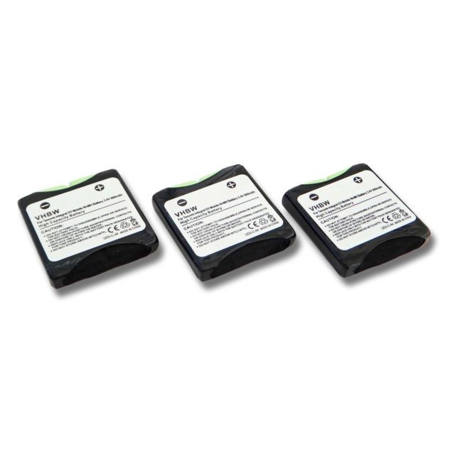 Vhbw - vhbw 3x Ni-MH batterie 600mAh (2.4V) pour téléphone fixe sans fil Nortel C4065R comme 4999046235, NTTQ49MAE6. Vhbw - Batterie téléphone