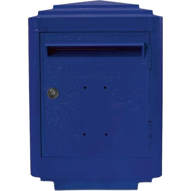 La Boite Jaune - Boîte aux lettres en aluminium grand modèle 1950 bleu. La Boite Jaune  - Boîte aux lettres Murale ou sur pied