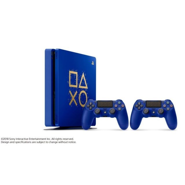 Sony - PS4 SLIM 500 Go E Edition Limitée Days of Play + 2eme DS4 Edition Limitée Days of Play - Jeux et consoles reconditionnés