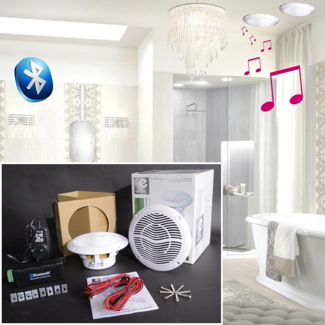 E-Audio - Kit Haut-Parleurs B402BL 2x15W de Plafond avec Bluetooth E-Audio   - E-Audio
