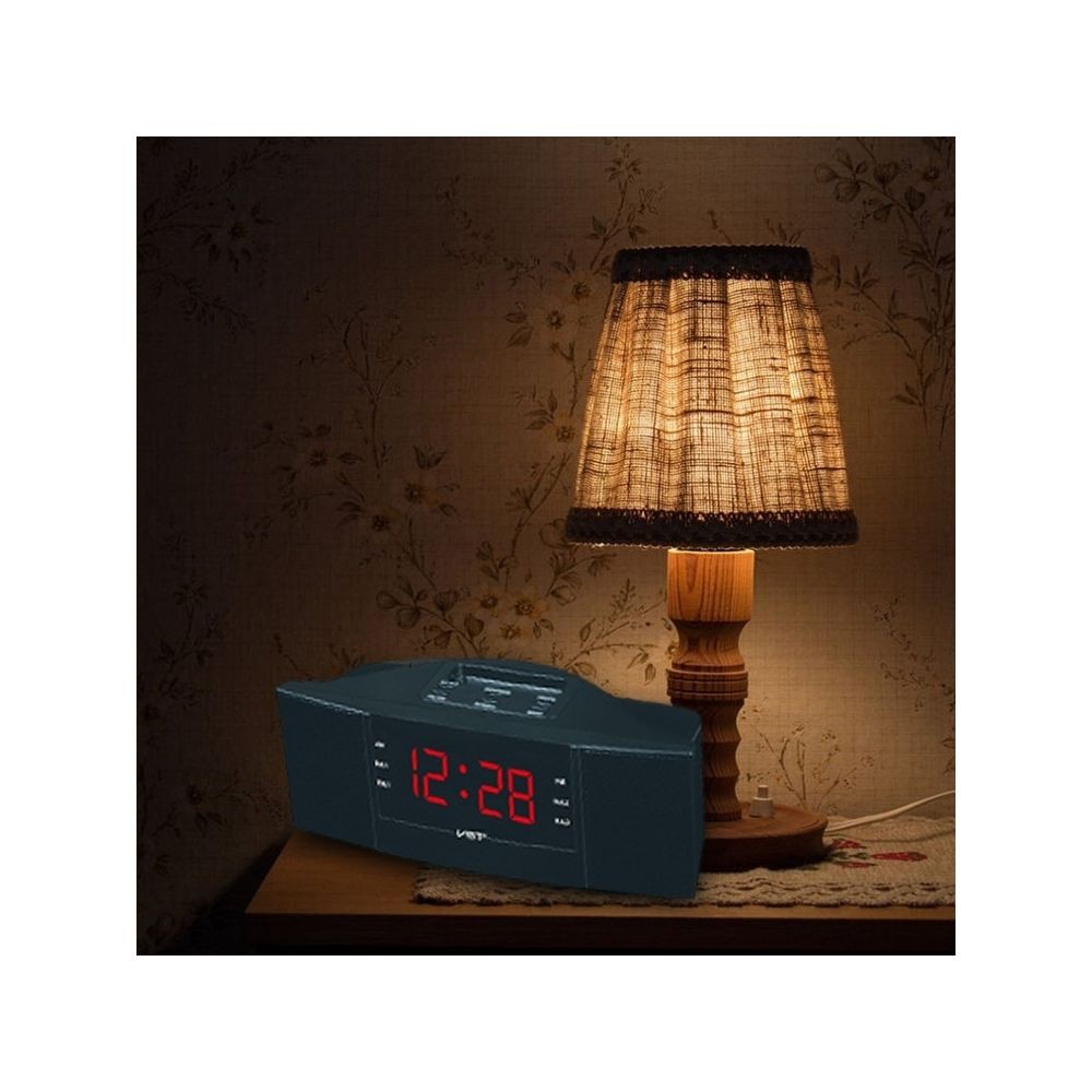 Wewoo Réveils Horloge radio-pilotée LED cadeau numérique AM / FM jaune