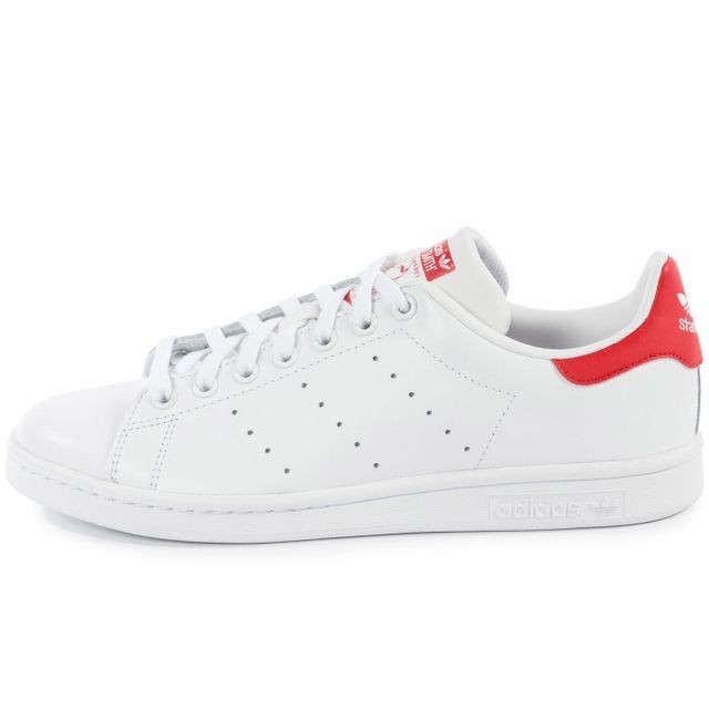 Adidas originals - Stan Smith Blanche Et Rouge - pas cher Achat / Vente  Baskets homme - RueDuCommerce
