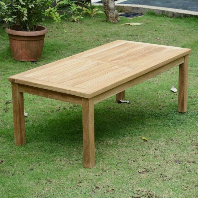 Tables de jardin Teck'Attitude Table basse rectangulaire en teck Ecograde Coffee 120 x 60 cm