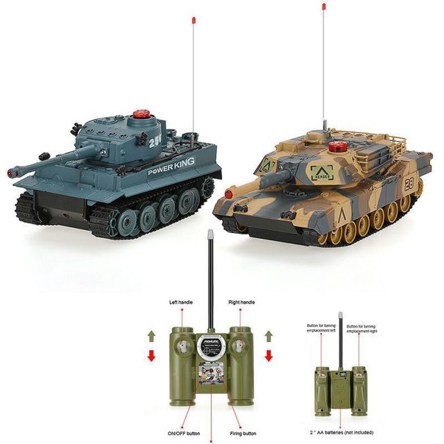 marque generique - Ensemble de 2pcs Tank Infrarouge Télécommandé RC Battle avec Son LED Jouet - Jouet connecté