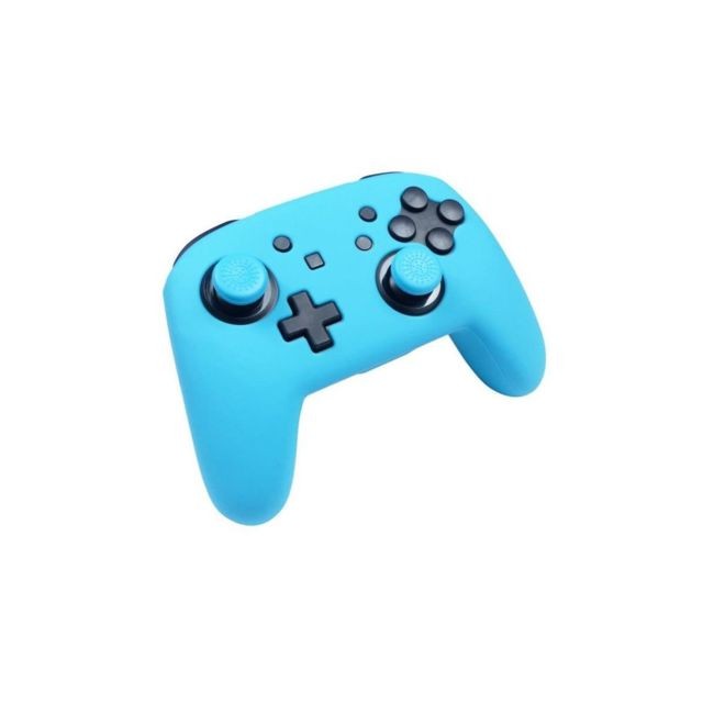 Subsonic - Protection en silicone bleu neon + caps Subsonic pour manette Nintendo Switch Pro Controller Subsonic   - Subsonic