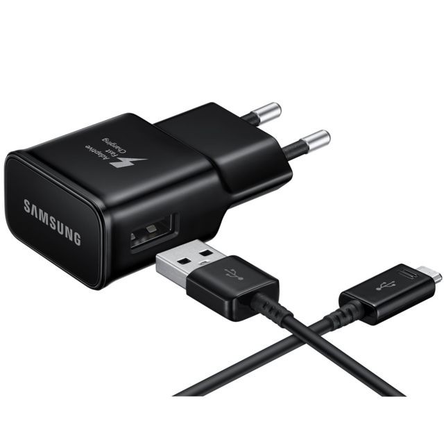 Samsung - Chargeur secteur + Câble USB type C - EP-TA20EB - Noir - Chargeur secteur téléphone