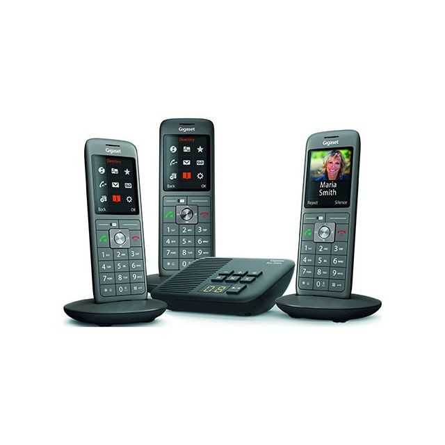 Gigaset - Pack trio téléphone répondeur sans fil Gigaset CL660A - Téléphone fixe Avec répondeur