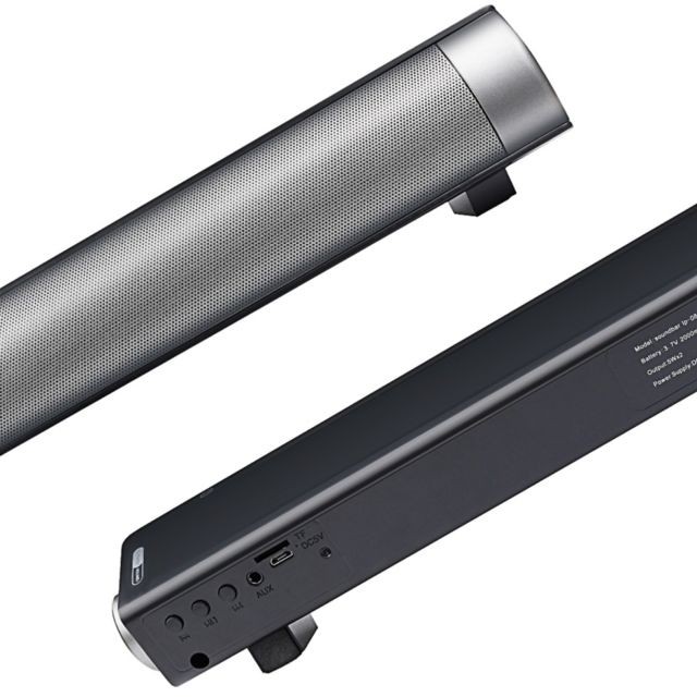 Enceinte PC Enceinte Bluetooth noir Barre de son Lecteur MP3 USB 2.1CH Sound Bar Haut-parleur avec Télécommande