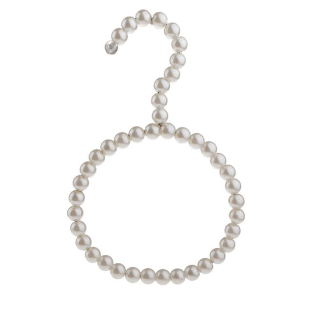 marque generique - Écharpe à perles attache porte-cravate porte-crochet porte-poignets blanc sans bowknot marque generique  - Cintre perles Cintre