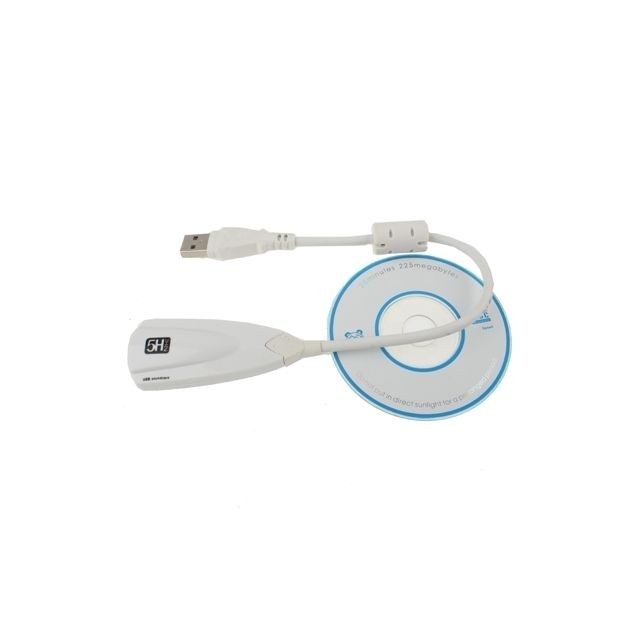 Wewoo Carte Son USB blanc externe 5H V2 USB 7.1 Channel Sound
