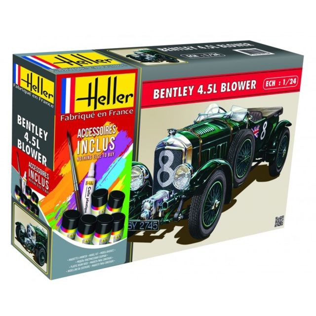 Heller - Maquette voiture : Kit complet : Bentley 4,5 L Blower Heller  - Heller