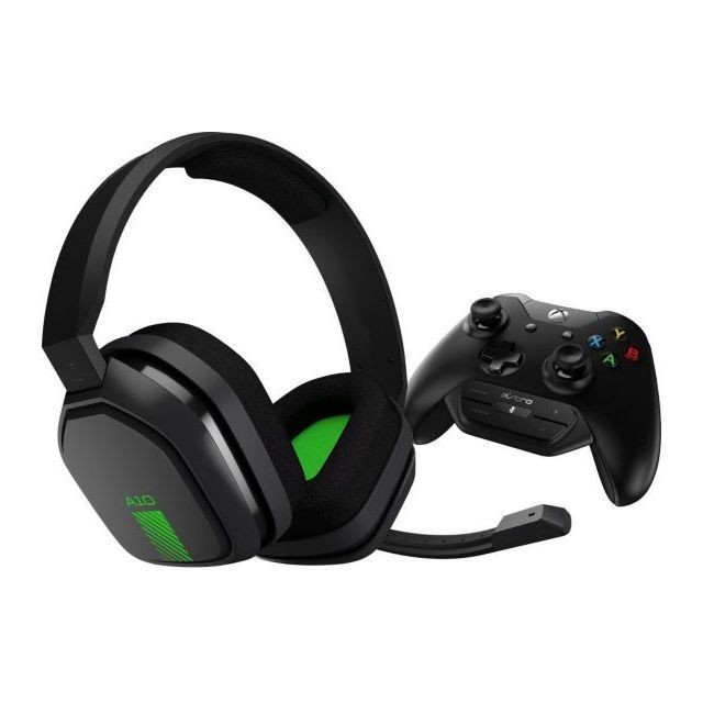 Astro - A10 + MixAmp M60 Gris/Vert (PC/Mac/Xbox One/PlayStation 4/Switch/Mobiles) Astro - Micro-Casque Sans bluetooth