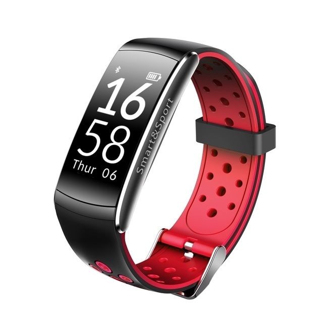 Bracelet connecté Wewoo Bracelet connecté Smart Watch Moniteur de fréquence cardiaque IP68 Etanche Fitness Tracker Tension artérielle GPS Bluetooth pour Android IOS femmes hommes Rouge