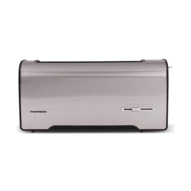 Thomson THOMSON THTO07617  - Grille pain / Toaster à fente extra longue - 3 Fonctions - 7 positions - Puissance 900 W - inox