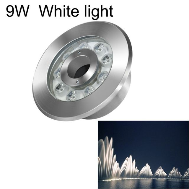 Wewoo - 9W paysage anneau LED lumière de fontaine sous-marine en acier inoxydable blanche Wewoo  - Lampadaire