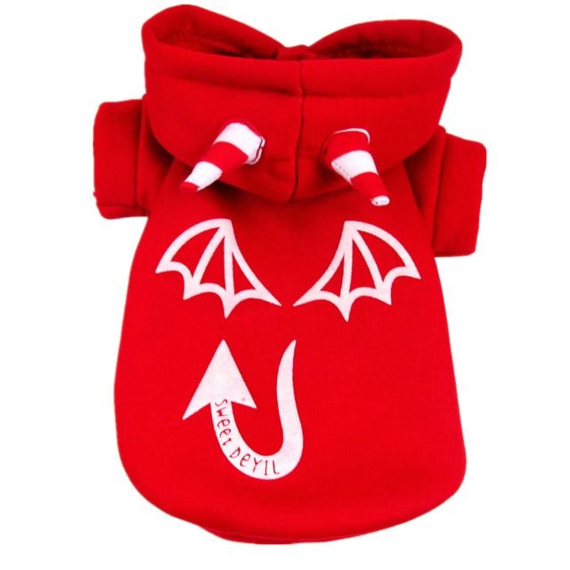 marque generique - Pet Dog Cat Luminous Diable Hoodies Vêtements Shirts Kleidung Vest Red Jacket S marque generique  - Vêtement pour chien