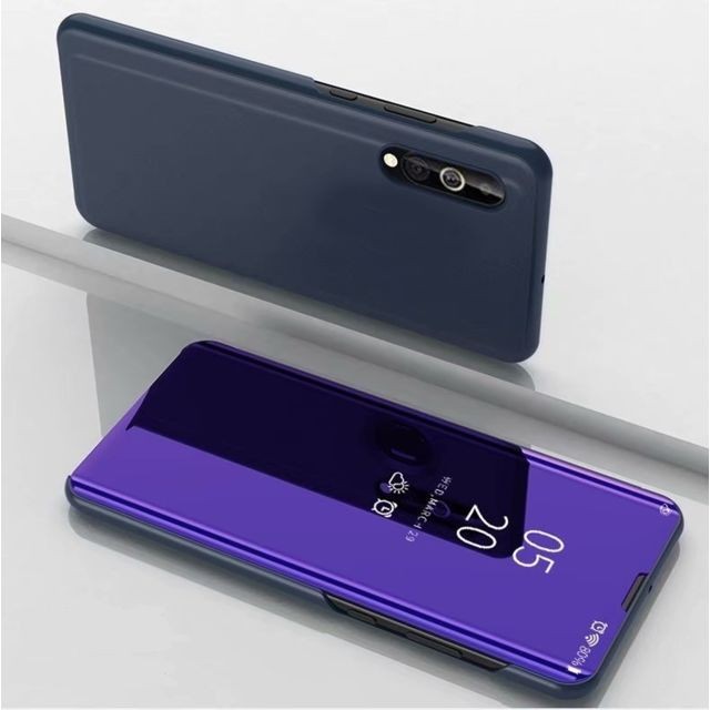 Wewoo - Coque Rigide Etui à rabat en cuir avec miroir de galvanoplastie pour Samsung A2 Core support Bleu violet Wewoo  - Accessoire Smartphone
