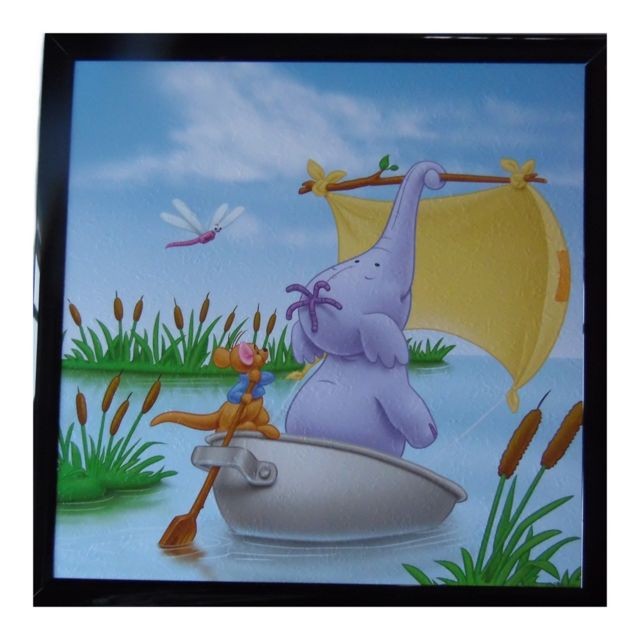 Objets déco marque generique Tableau Petit Gourou et Lumpy Disney Winnie l'ourson cadre 23 x 23 cm