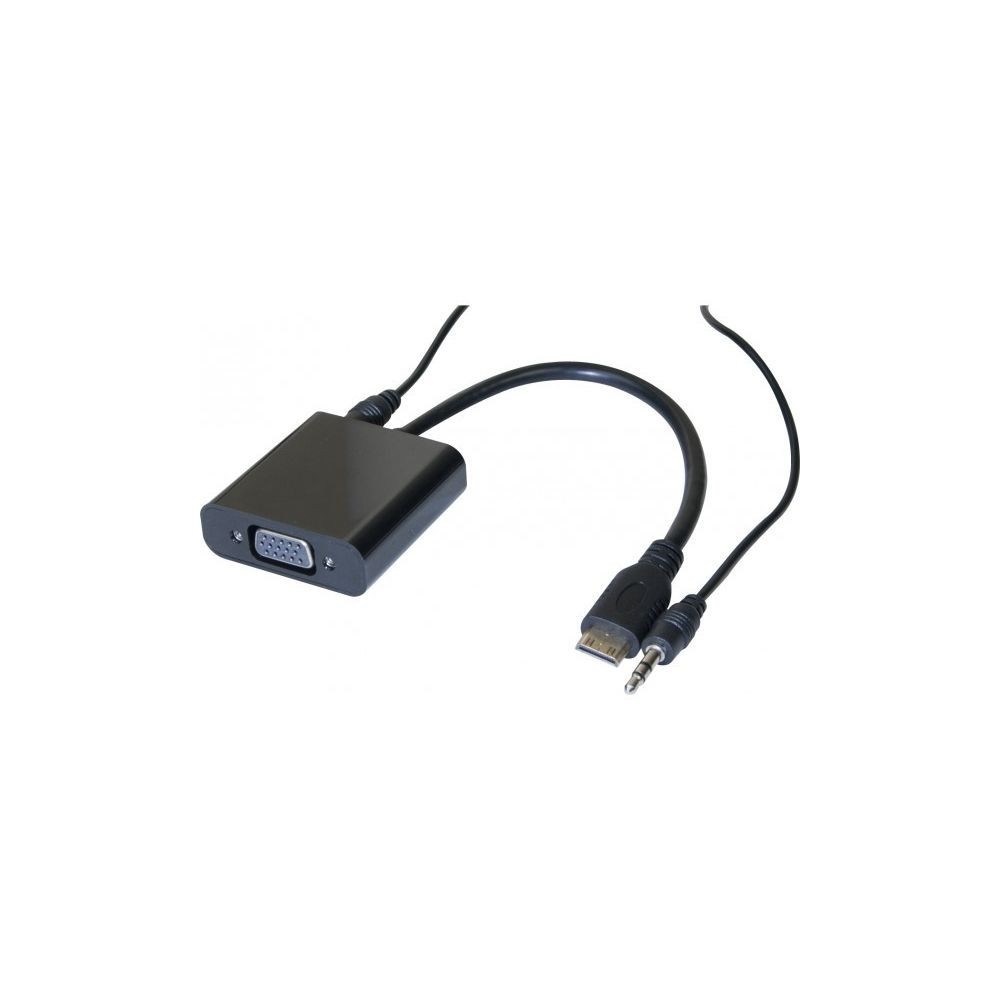 Abi Diffusion Convertisseur mini HDMI vers VGA + audio - 20CM