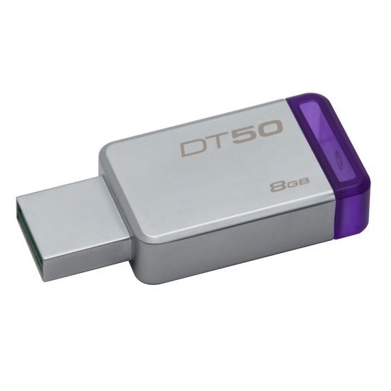 Clés USB Kingston Clé USB 3.0 8Go Kingston DataTraveler 50 (Metal/Violet) - DT50/8GB