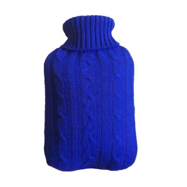 Wewoo - Bouillotte Couvre-tricot de couleur unie pour bouteille d'eau chaude sans Sac de velours à rempli et de bleu profond - Radiateur d'appoint