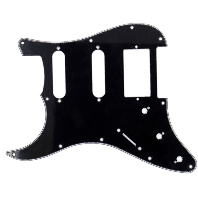 Accessoires instruments à cordes Plaque anti-égratignure pour pickguard pour guitare électrique, gauche, 11 trous, noir-2