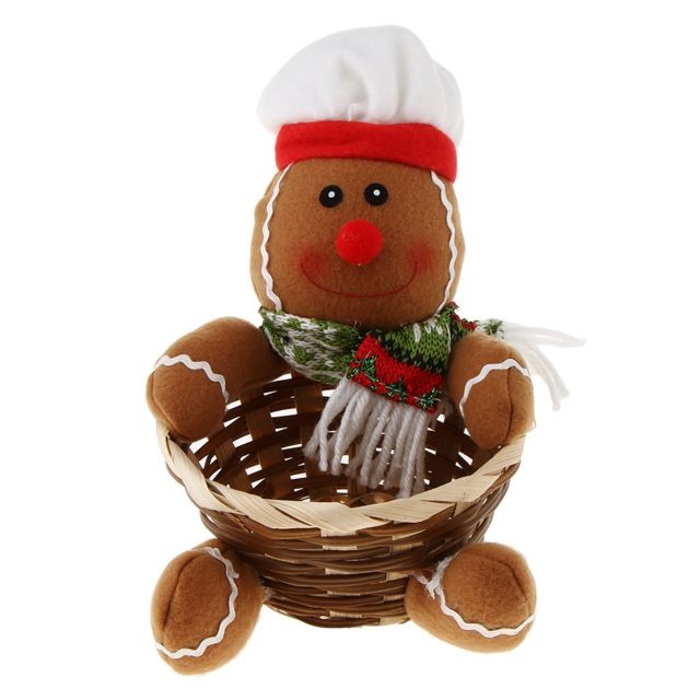 marque generique - cadeau de noel bonbons rangement panier fête de noël décor à la maison homme en pain d'épice - Décoration De Table De Noël