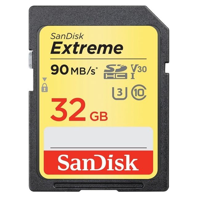 Carte SD Sandisk SANDISK Carte EXTREME SDHC 32 Go 90 Mo/s 600X Classe 10 UHS-I U3
