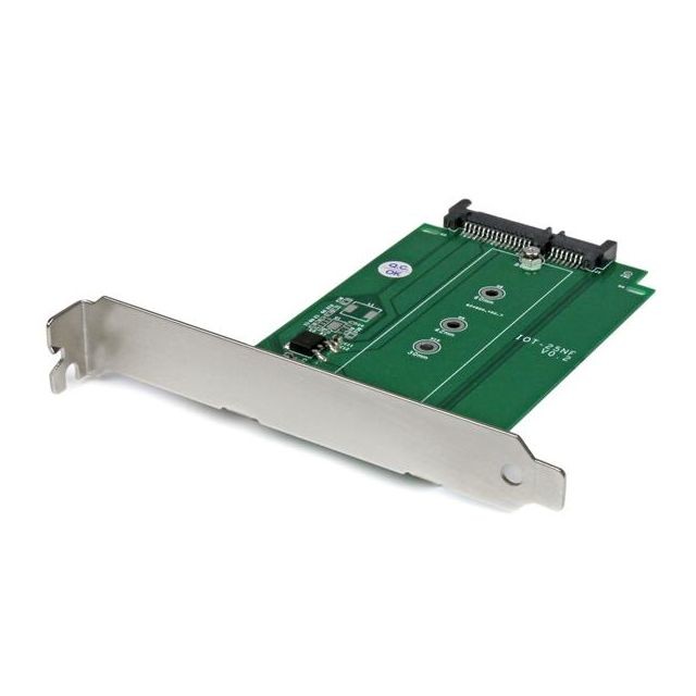 Startech - StarTech.com Adaptateur SSD M.2 NGFF vers SATA - Convertisseur de lecteur à état solide à montage dans slot d'extension Startech  - Lecteur carte mémoire