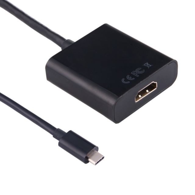 Wewoo Pour MacBook 12 pouces, Chromebook Pixel 2015, Tablette Tactile Nokia N1, Longueur: Environ 10cm USB-C / Type-C 3.1 Mâle vers HDMI Câble adaptateur femelle
