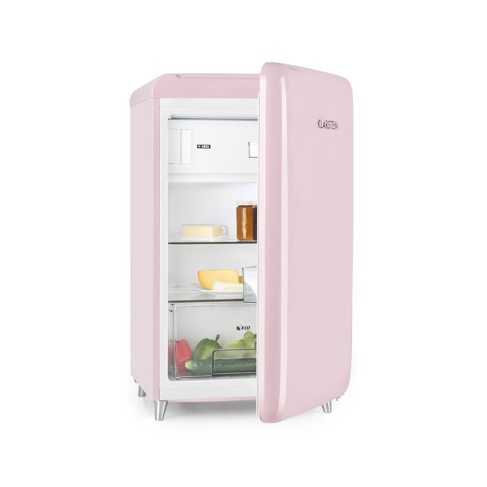 Klarstein Réfrigérateur rétro - PopArt Pink - Avec compartiment congélateur - rose