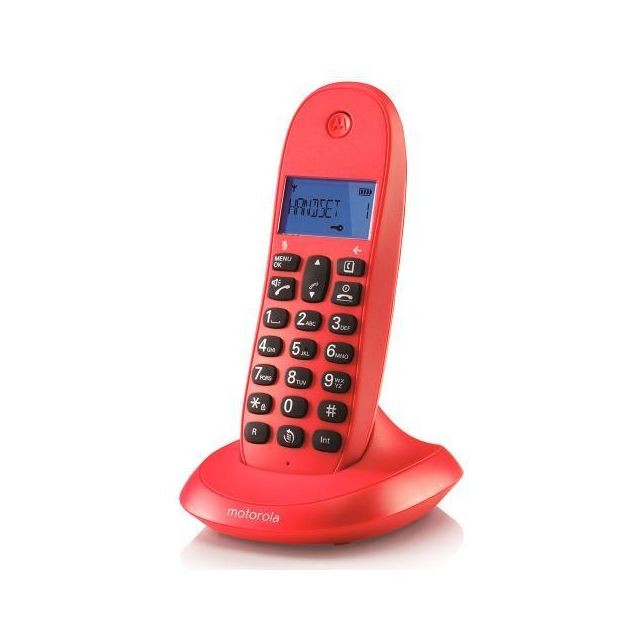 Motorola - Motorola C1001lb+ Cereza Teléfono Inalámbrico - Motorola