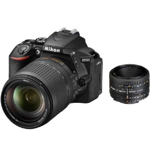Nikon - NIKON D5600 KIT AF-S 18-140mm F3.5-5.6G ED VR DX + AF 50MM F1.8D Nikon  - Nikon