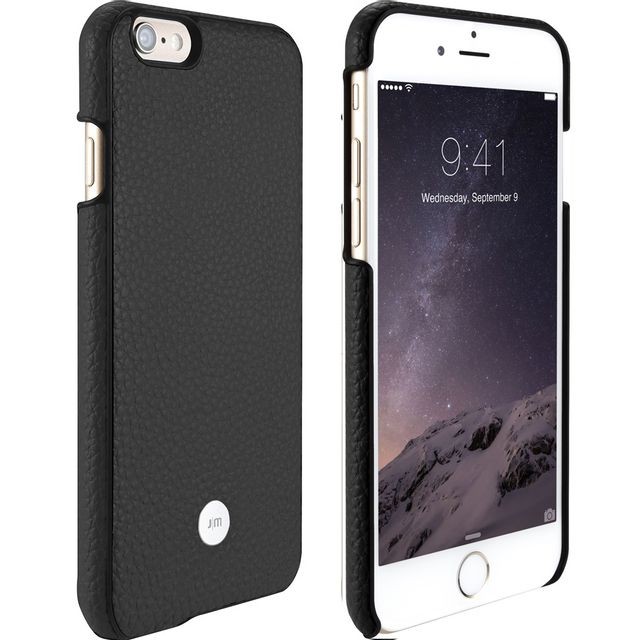 Coque, étui smartphone Just Mobile Coque Just Mobile Quattro Leather noir pour iPhone 6s