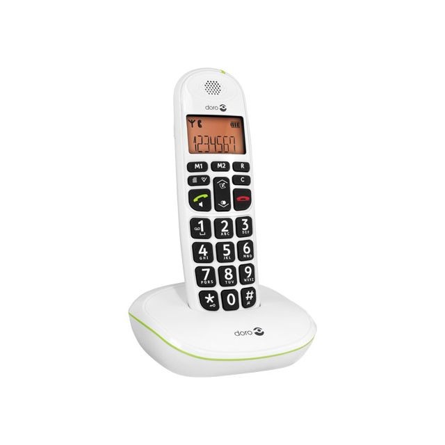 Doro - Pack duo téléphone sans fil Doro PhoneEasy 100w blanc Doro  - Téléphone fixe Sans répondeur