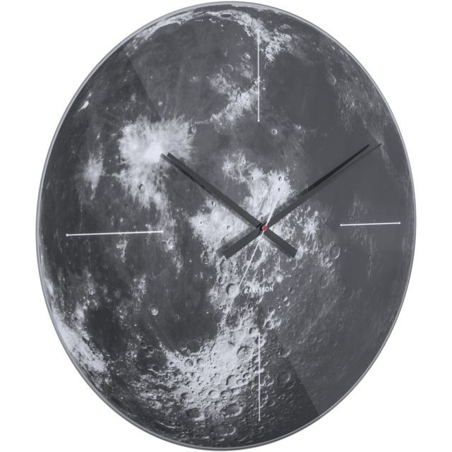 Karlsson - Horloge en verre Lune 60 cm - Karlsson