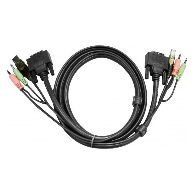 Aten - Aten 2L-7D03UI cordon KVM DVI-I/USB/audio - 3,00M Aten  - Câble et Connectique Aten